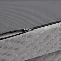 tri fold gray queen mattress topper   
