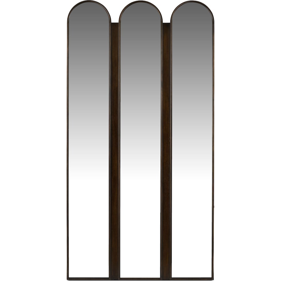 tri panel mirror dark brown mirror   