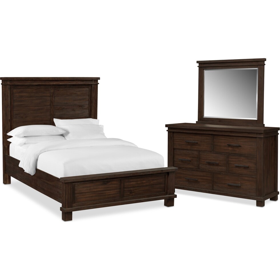 tribeca bedroom dark brown  pc king bedroom   