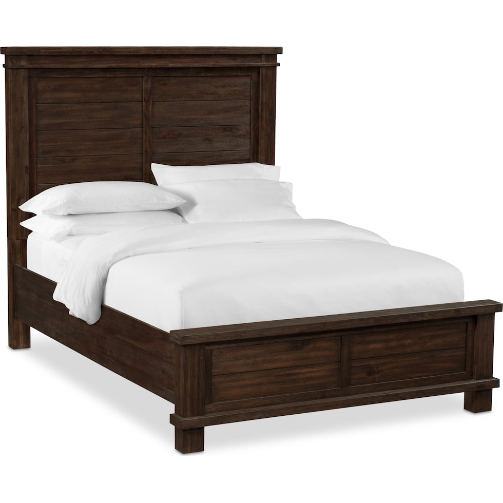 tribeca bedroom dark brown king bed   