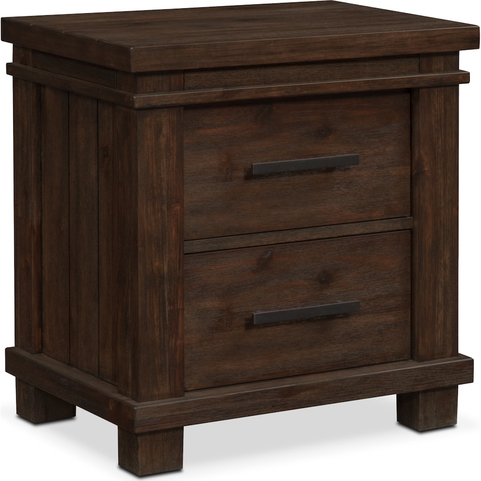 tribeca bedroom dark brown nightstand   