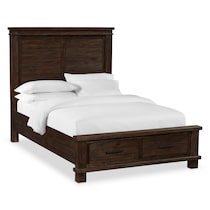 tribeca bedroom dark brown queen bed   