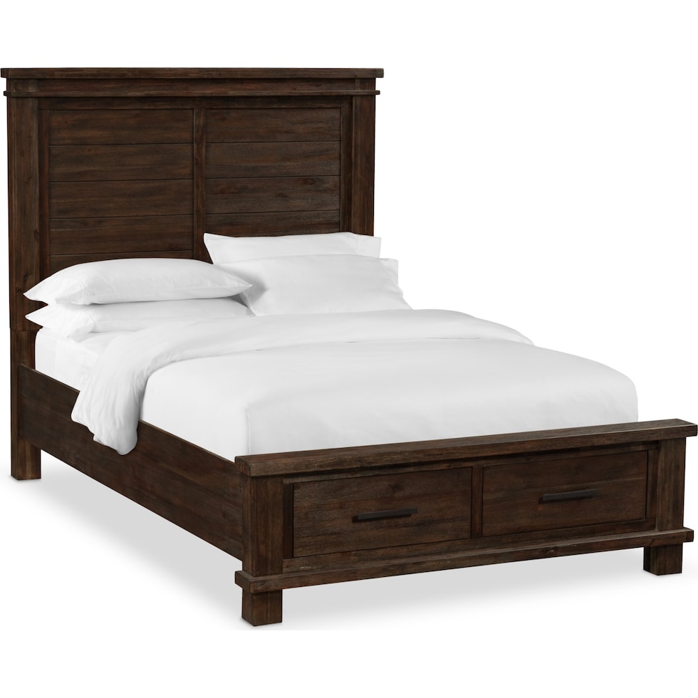 tribeca bedroom dark brown queen bed   