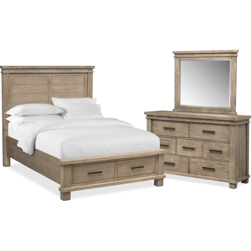 tribeca bedroom gray  pc king bedroom   