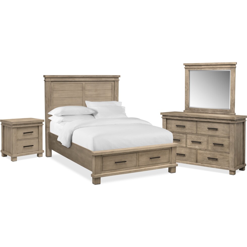 tribeca bedroom gray  pc queen bedroom   
