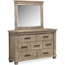 tribeca bedroom gray dresser & mirror   