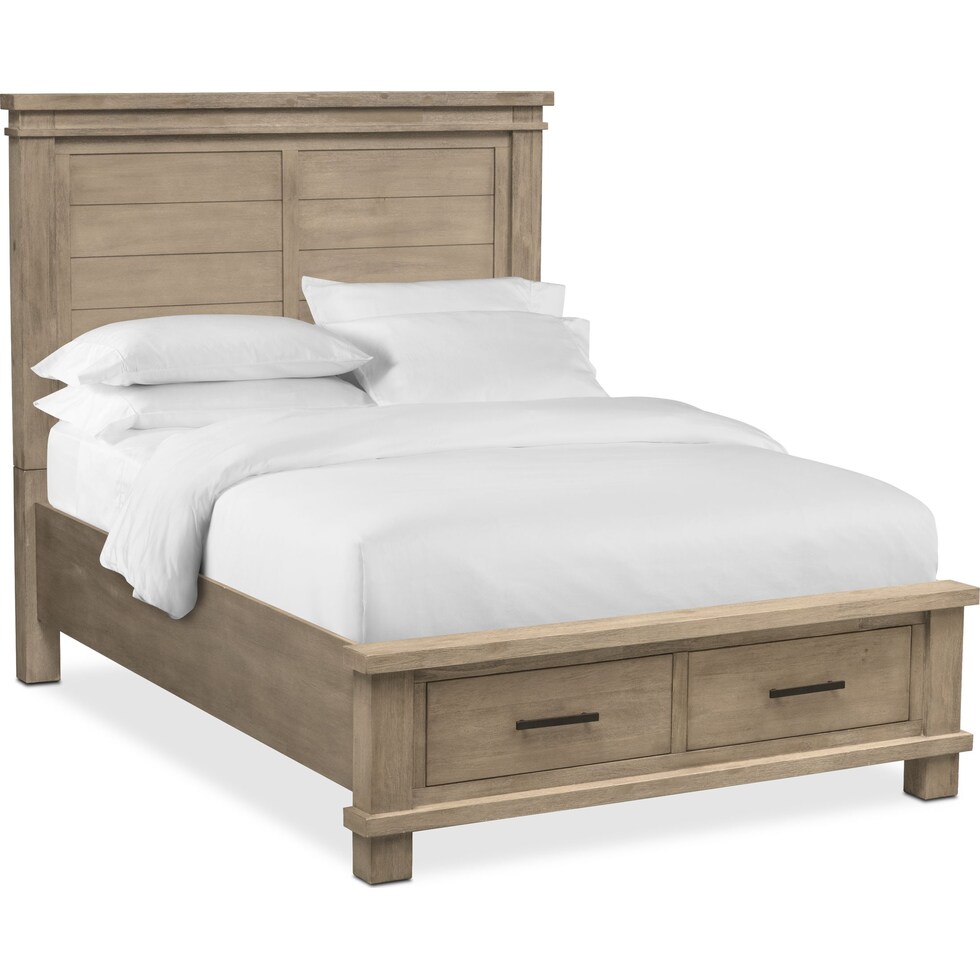 tribeca bedroom gray queen storage bed   