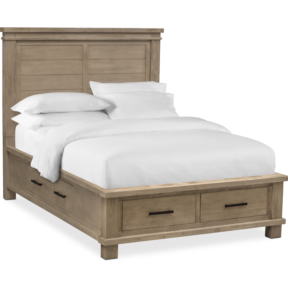 Tribeca King Storage Bed With 4 Underbed Drawers Gray American
