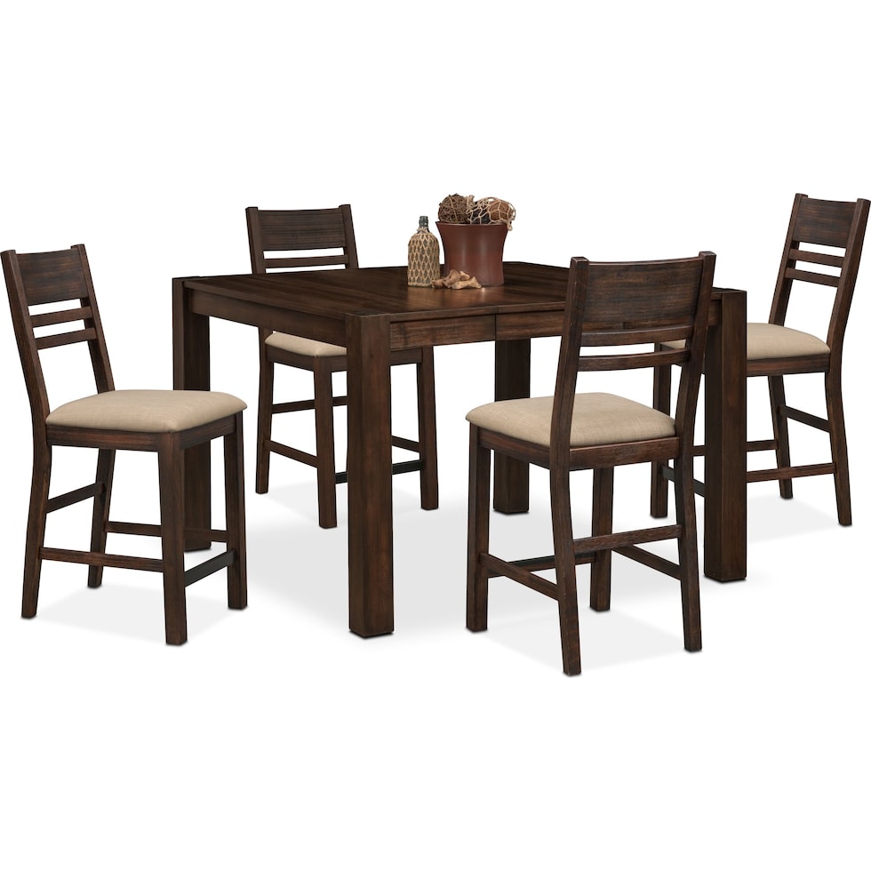 tribeca ch dining tobacco  pc counter height dining room   