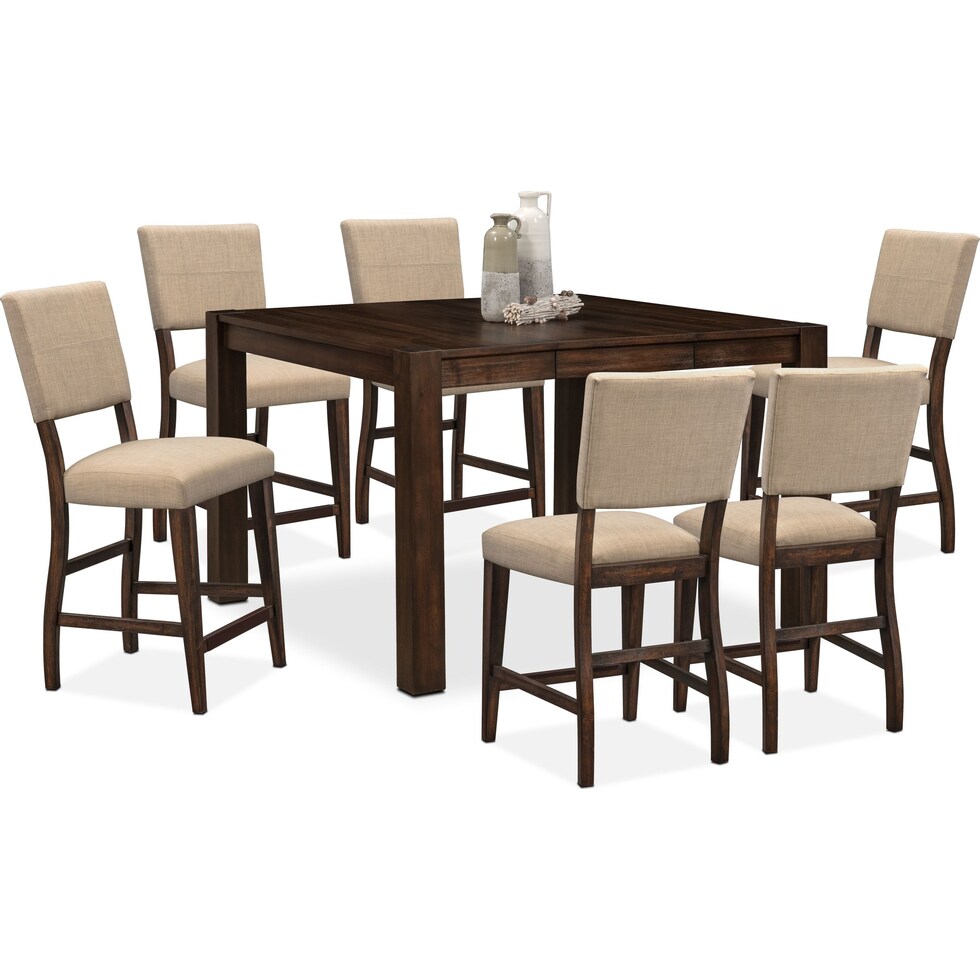 tribeca ch dining tobacco  pc counter height dining room   