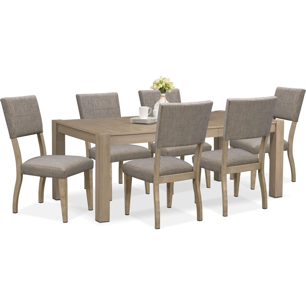 tribeca dining gray  pc dining room   