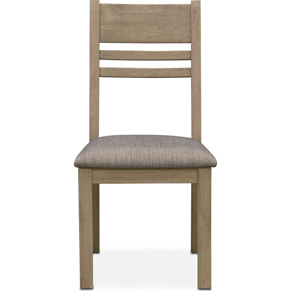 tribeca dining gray ladder back side chair   