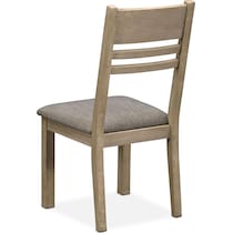 tribeca dining gray ladder back side chair   