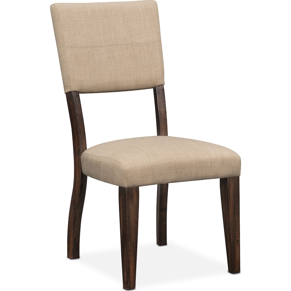 tribeca dining tobacco upholstered side chair   