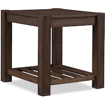 tribeca occasional dark brown end table   