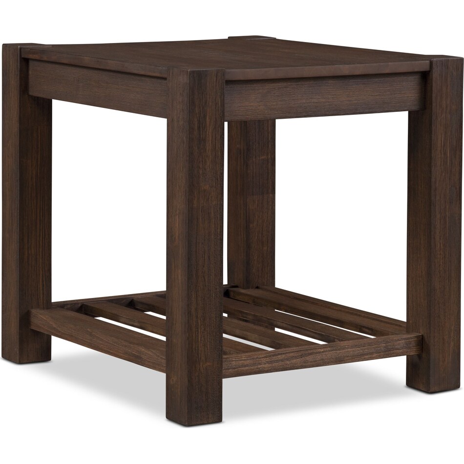 tribeca occasional dark brown end table   