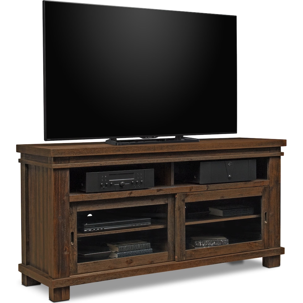 tribeca occasional dark brown tv stand   