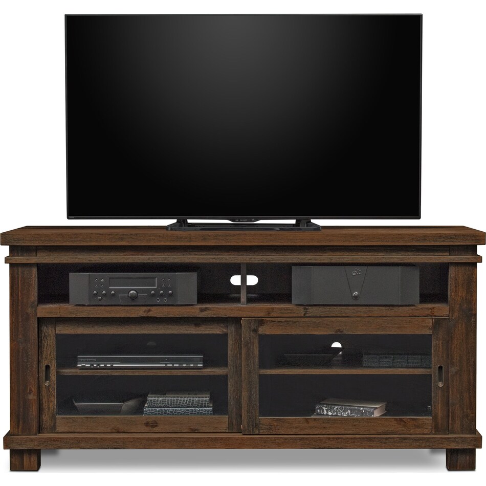 tribeca occasional dark brown tv stand   