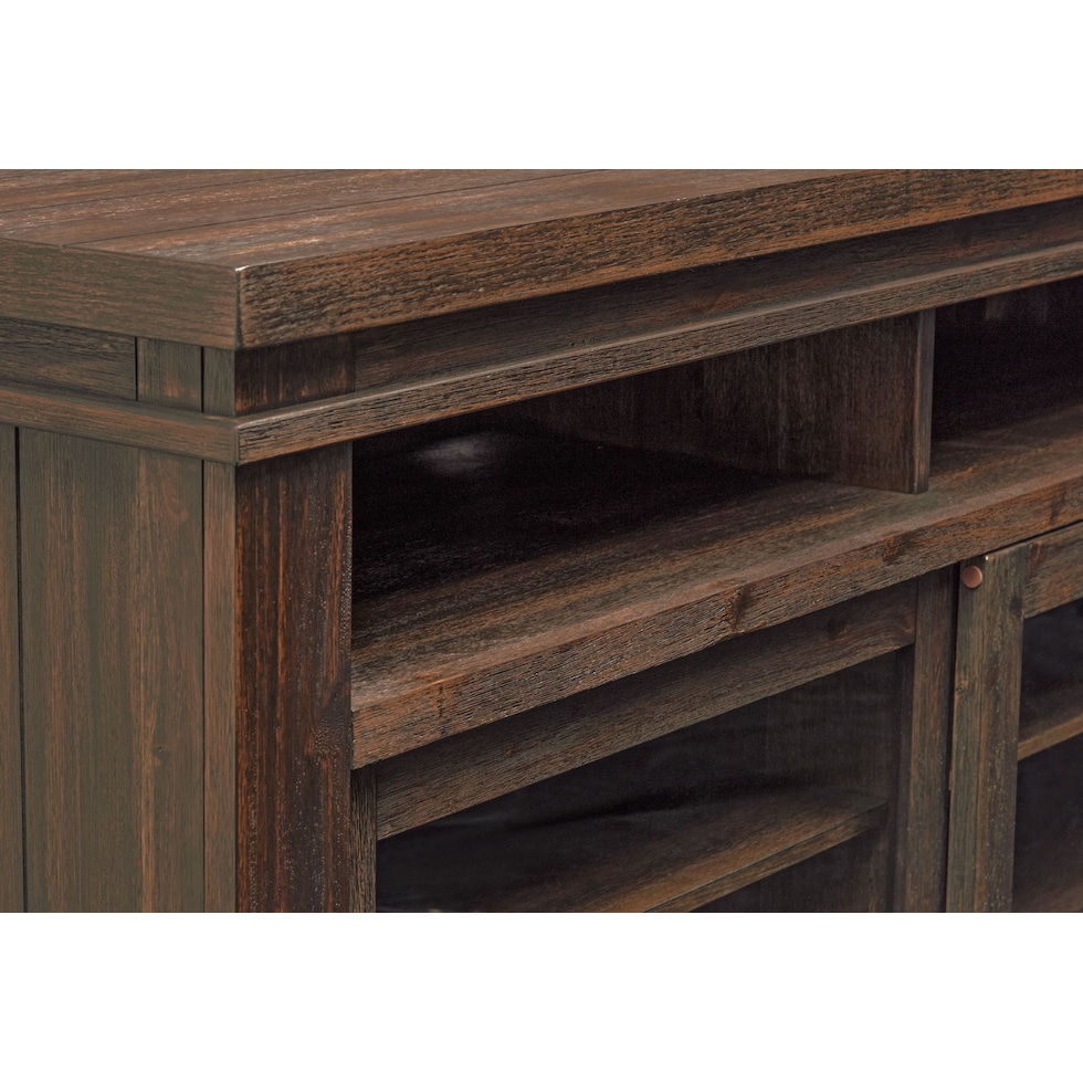 tribeca occasional dark brown tv stand   