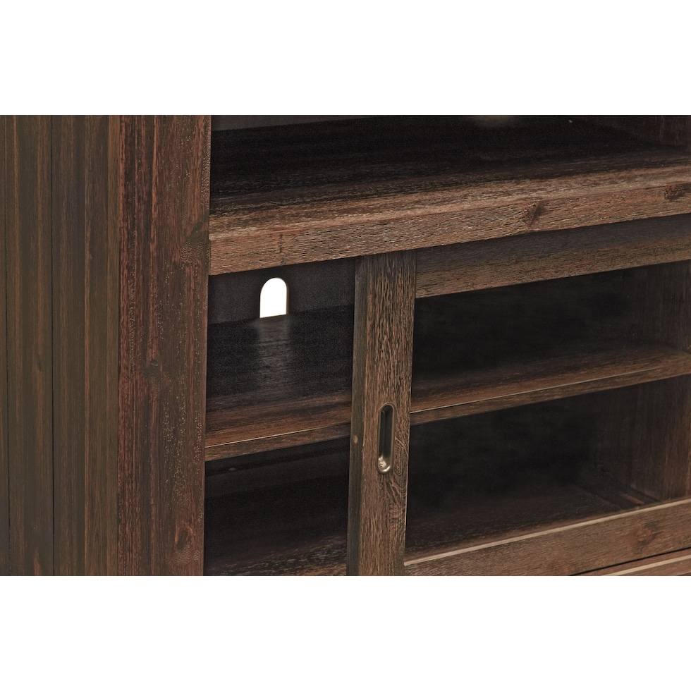 tribeca occasional dark brown tv stand   