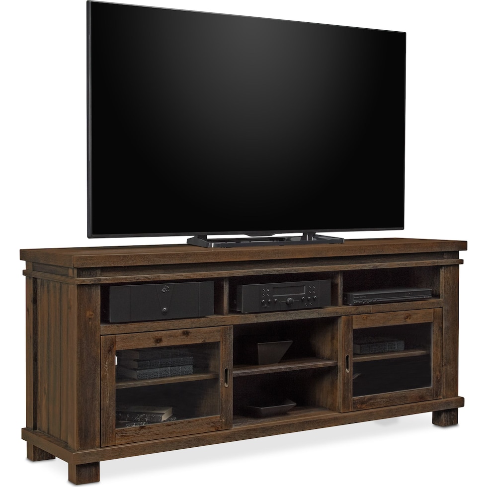 tribeca occasional dark brown tv stand   