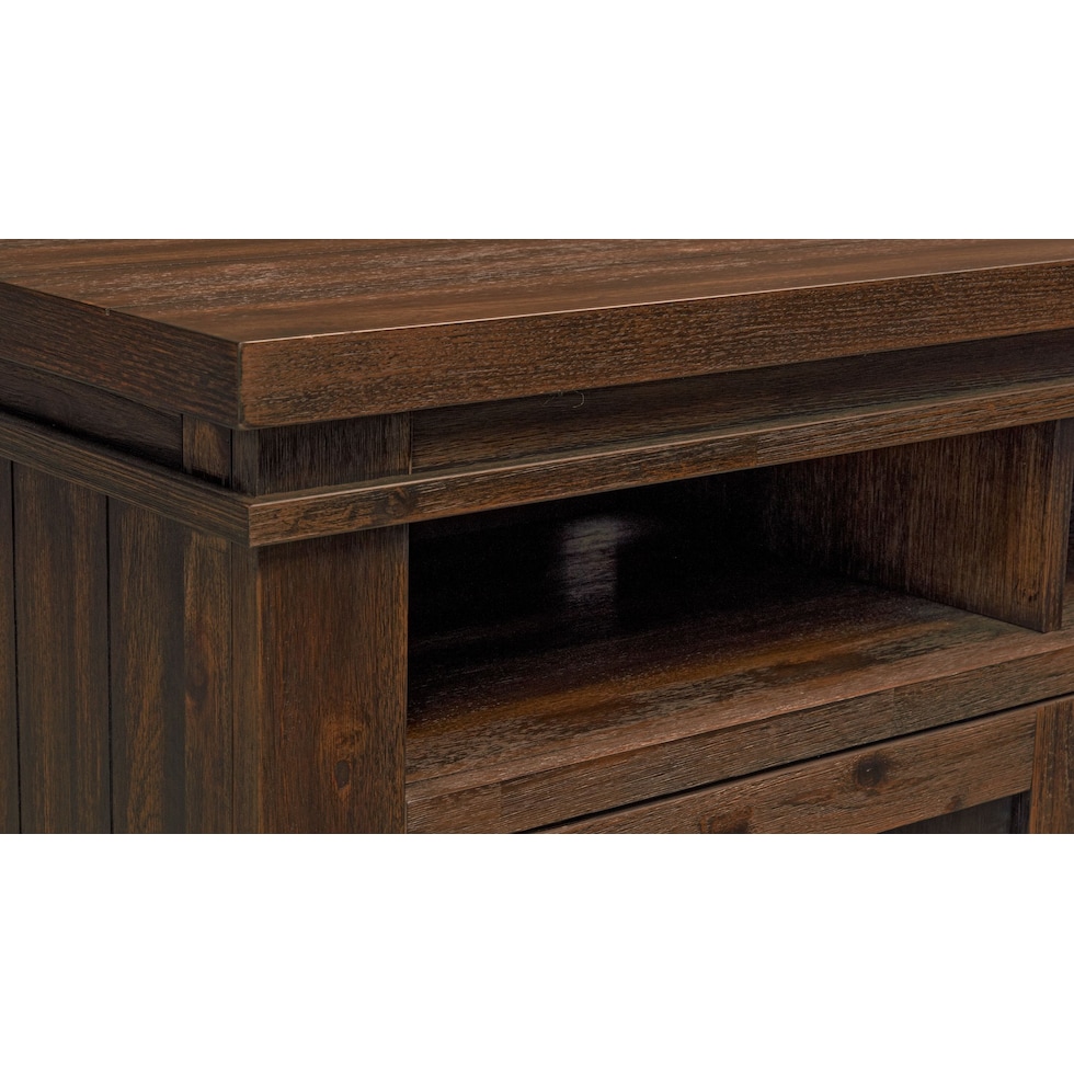 tribeca occasional dark brown tv stand   