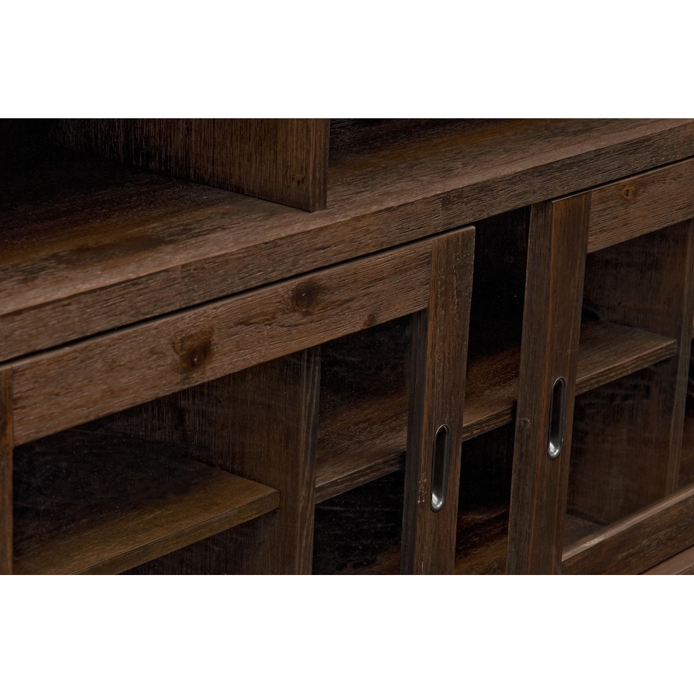 tribeca occasional dark brown tv stand   