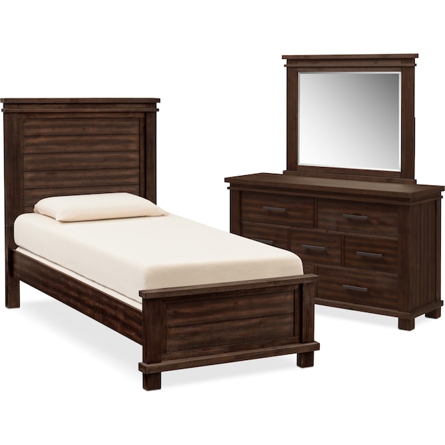Kids Furniture - Tribeca Youth 5-Piece Bedroom Set with Dresser and Mirror