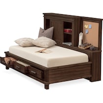 tribeca youth dark brown full bed   