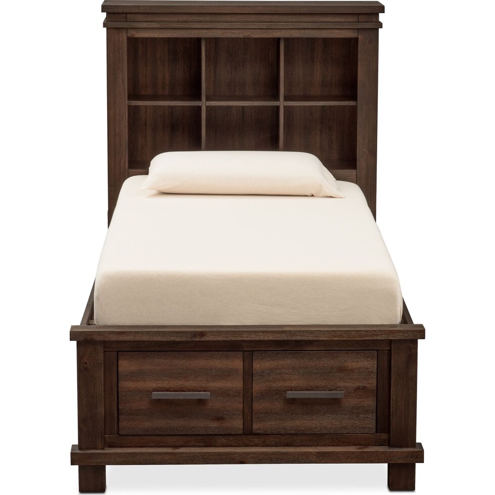 tribeca youth dark brown full bed   