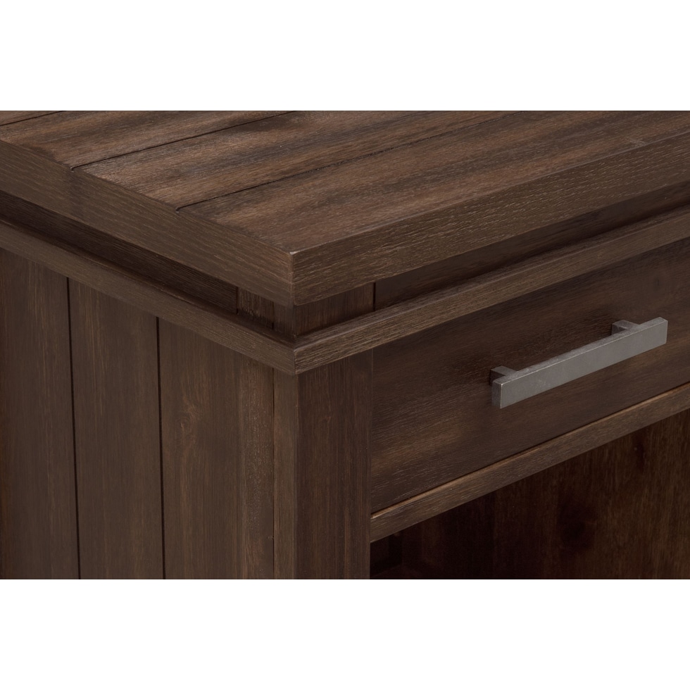 tribeca youth dark brown nightstand   