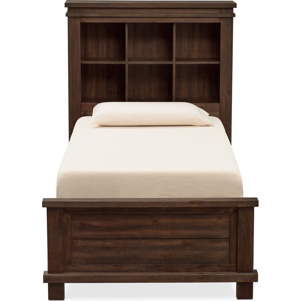 tribeca youth dark brown twin bed   