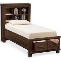 tribeca youth dark brown twin bed   