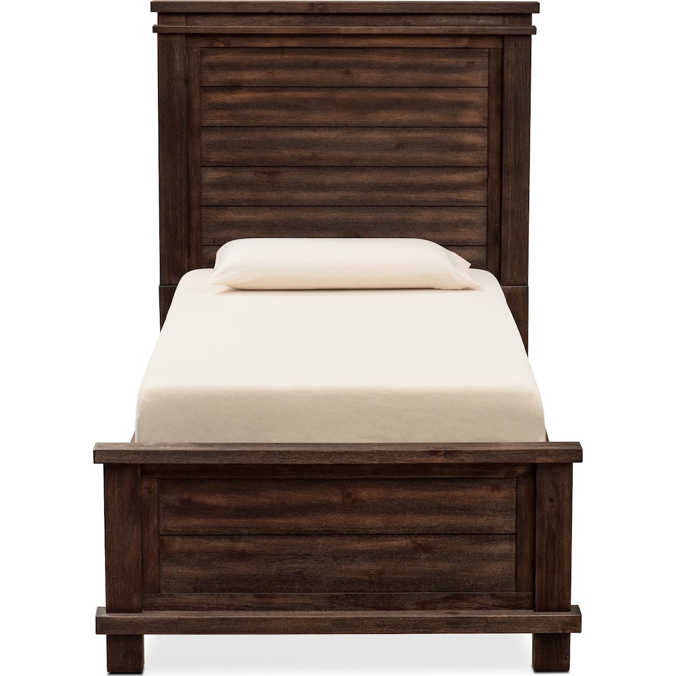 tribeca youth dark brown twin bed   