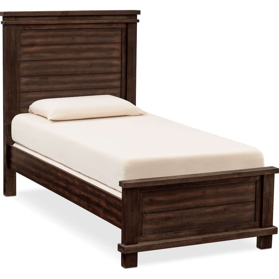 tribeca youth dark brown twin bed   