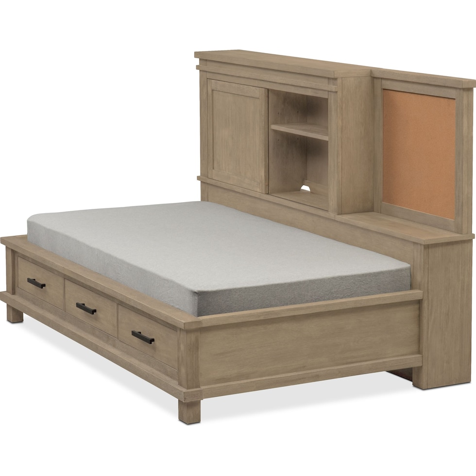 tribeca youth gray full bed   
