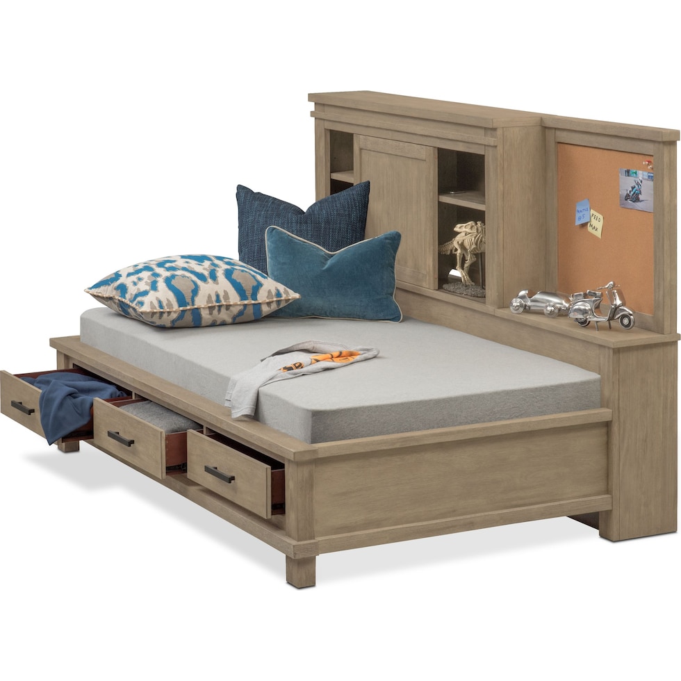 tribeca youth gray full bed   