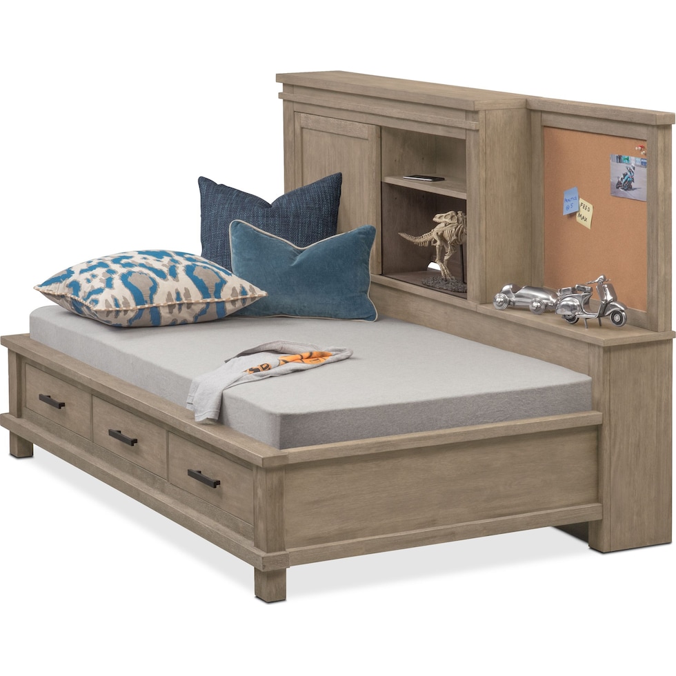 tribeca youth gray full bed   