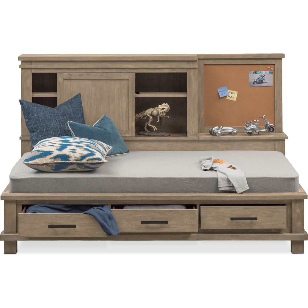 tribeca youth gray full bed   