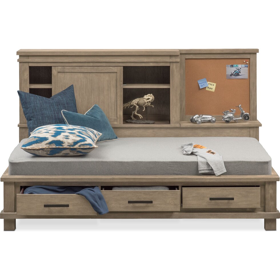 tribeca youth gray twin bed   