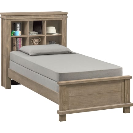 Tribeca Youth Twin Bookcase Bed - Gray