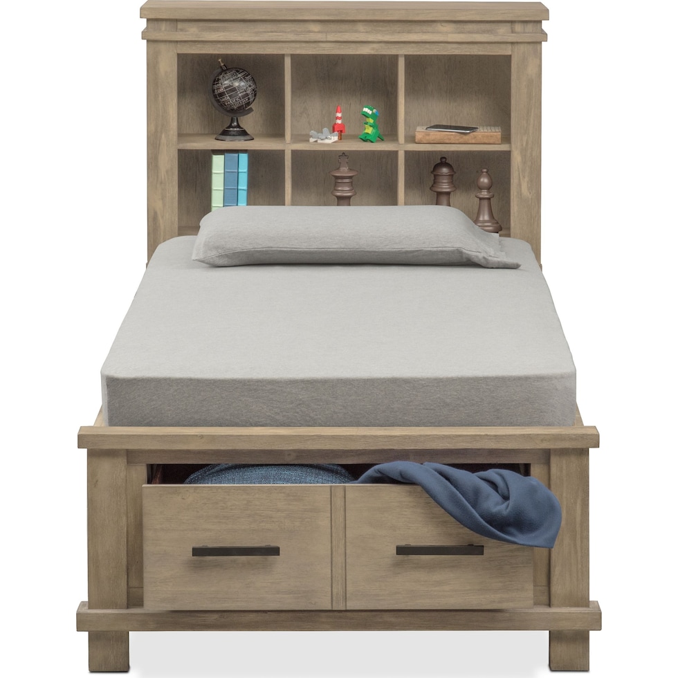 tribeca youth gray twin bed   