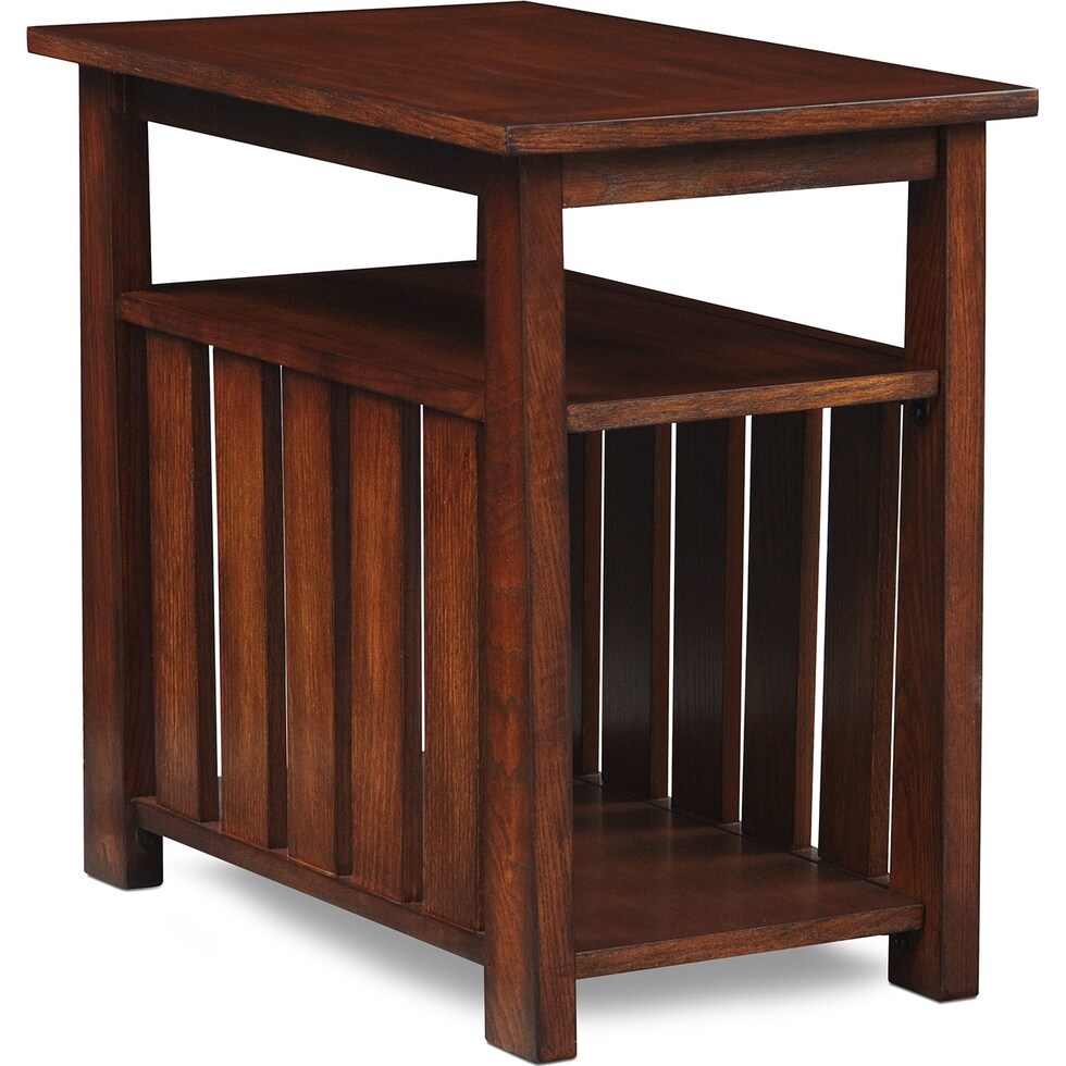 tribute dark brown chairside table   
