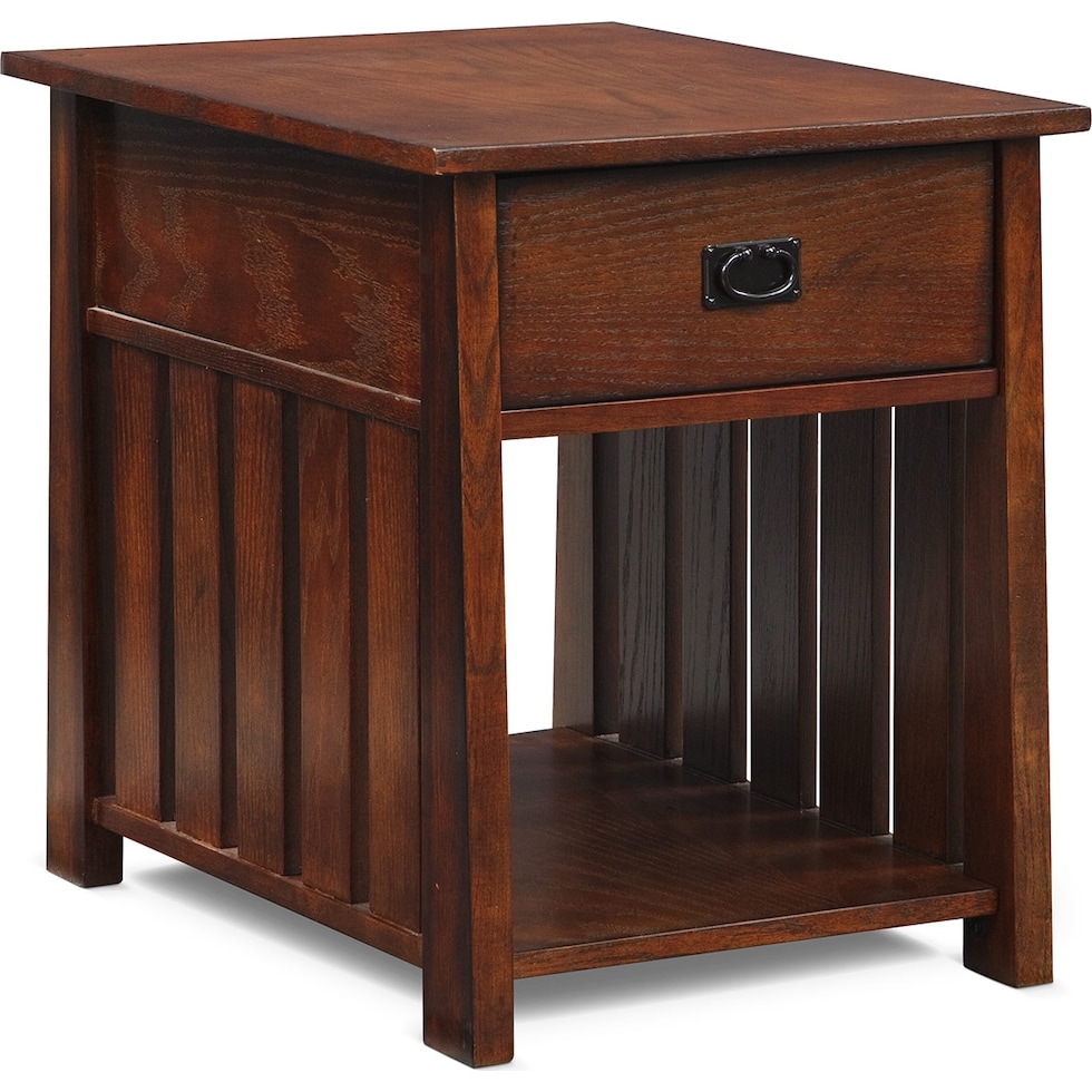 tribute dark brown end table   