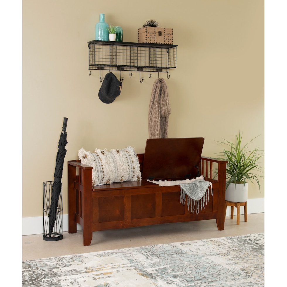 trudy dark brown bench   