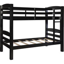 tucker black twin over twin bunk bed   