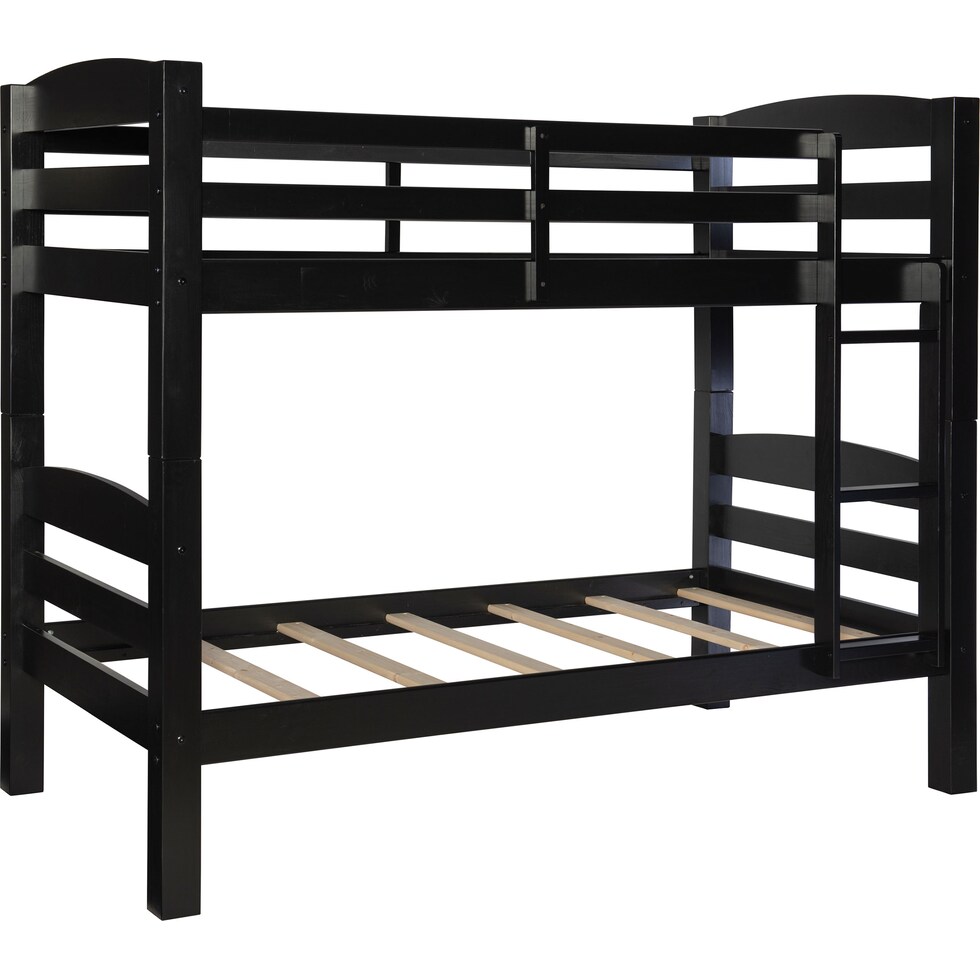 tucker black twin over twin bunk bed   
