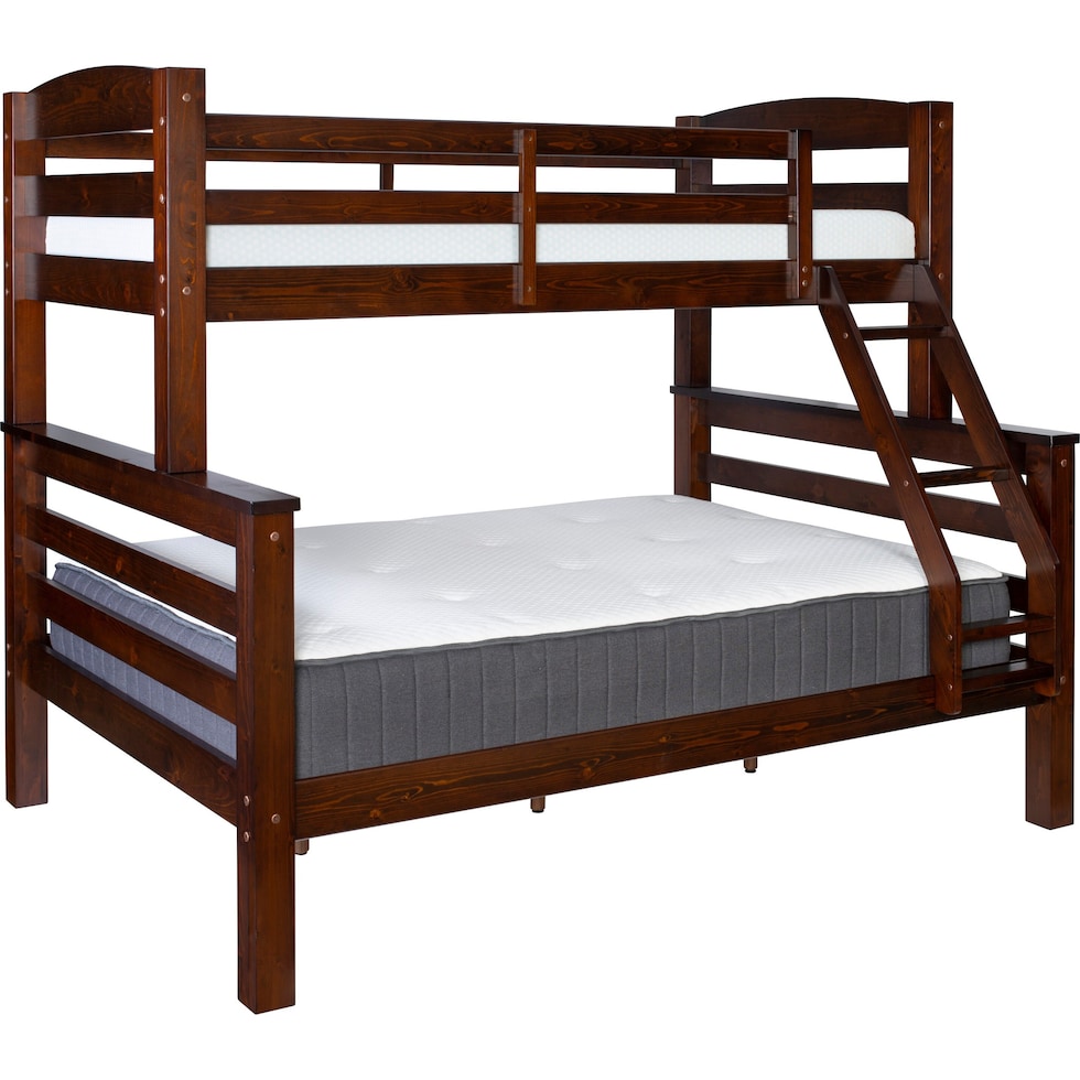 tucker dark brown twin over full bunk bed   