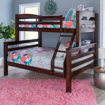 tucker dark brown twin over full bunk bed   