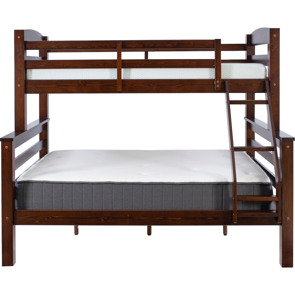 tucker dark brown twin over full bunk bed   